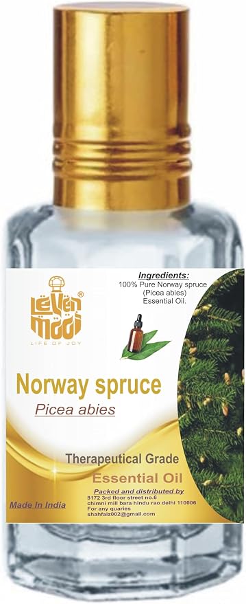 LEVENMOOI Norway Spruce (Picea Abies) Pure & Natural Therapeutic Grade Essential Oil Glass Without Dropper (5ml)