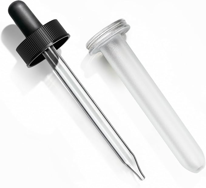 Handcraft Blends Glass Oil Dropper for 4 oz Bottles – With Plastic Protector – For Carrier Oils and Essential Oils Glass Bottles