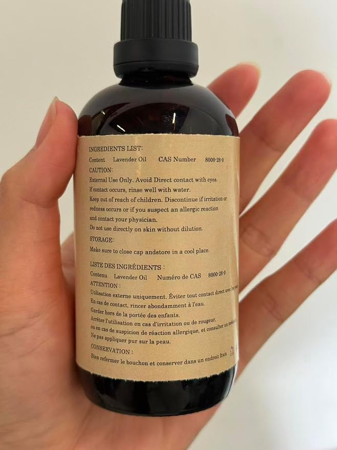 Lavender Essential Oils 120ML, 100% Pure and Natural Essential Oil for Aromatherapy Diffuser - 4 Fl Oz/Lavender
