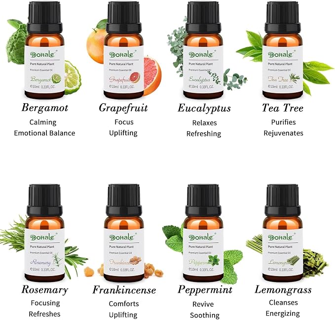 Essential Oils Set Acacia Wood Gift Box - Top 16 Relax, Stress Relief, Sweet Dreams, Energize, Aromatherapy Oils for Diffuser Hotel Scent Home Fragrance Candle Making 10ml