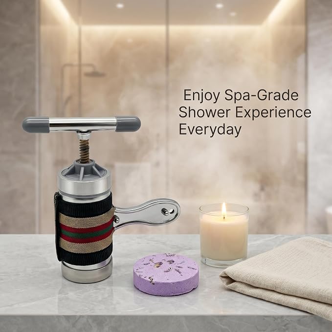 Bath Bomb Press Machine & Shower Steamers Maker Kit - Craft Bath Fizzies & Aromatherapy Tablets Handheld Press, DIY Gift Set for Women, Kids