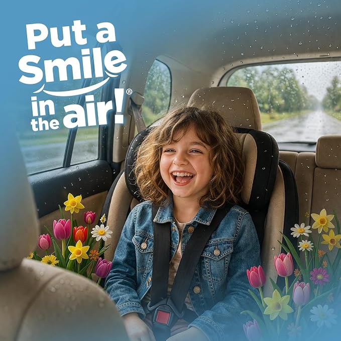 Little Duck 96633-6PK Spring Rain Car Air Freshener Vent Clip Provides Long-Lasting Freshness in a Compact Design, Fights Odors for up to 45 Days, Fun Car Odor Eliminator, Non-Toxic, Pack of 6