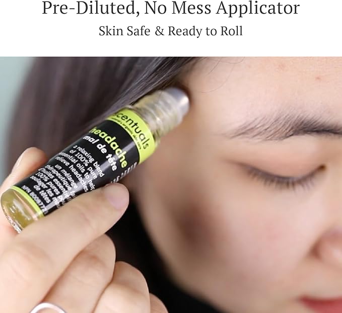 Essential Oil Blend Roll On, Peppermint, Geranium, Sweet Marjoram Oils for Calming and Relaxing Effect (9 ml | 0.3 fl.oz)