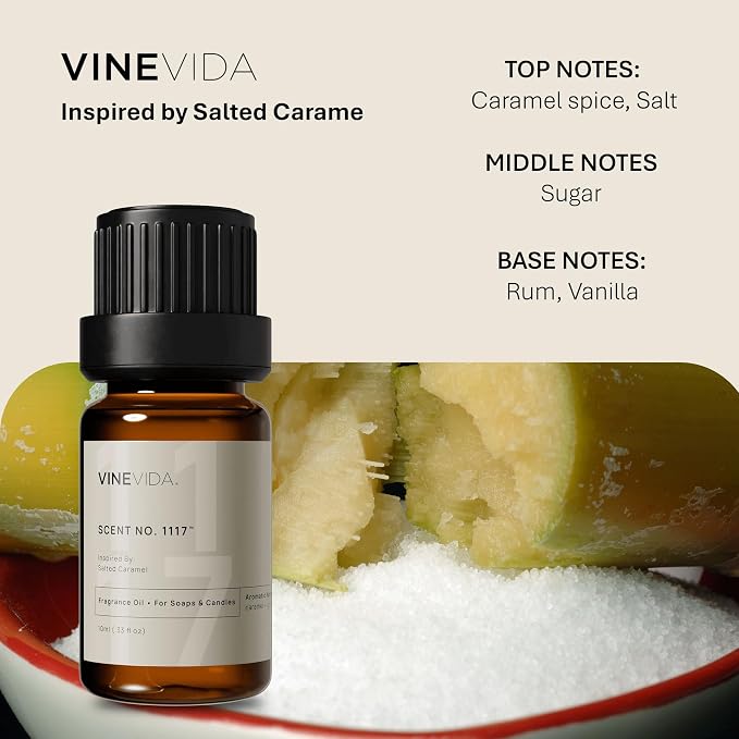 VINEVIDA 0.33oz Scent No.1117 Fragrance Oil - USA Candle & Soap Scents - Natural Candle Fragrance