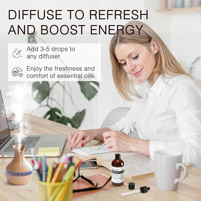 Lemon Eucalyptus Essential Oil 100ML, 100% Pure Lemon Eucalyptus Oil Aromatherapy Oil for Diffuser, Skin Care, Massage, Yoga, Home, Soap and Candle Making