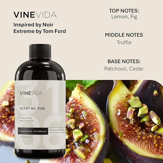 VINEVIDA [16 Oz] Inspired by: Noir Extreme; Diffuser Oil Refill | Premium Scent Diffuser Oil for Home | Non-Toxic Fragrance