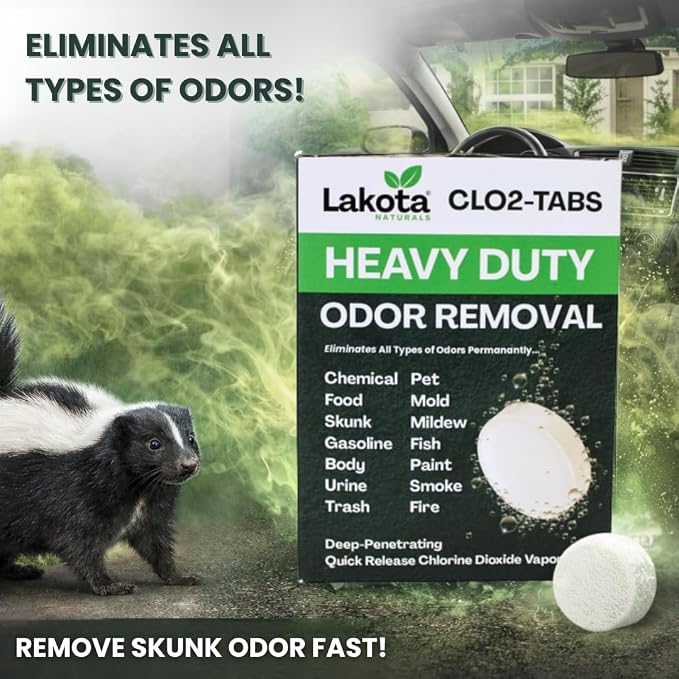 Chlorine Dioxide Heavy-Duty Fogger Deodorizing Kit, Professional Strength Odor Remover For Car, Home, RV, Room, Garage. Scent Bomb Air Freshener & Deodorizer. Easy to Use Kit Eliminates All Odors!