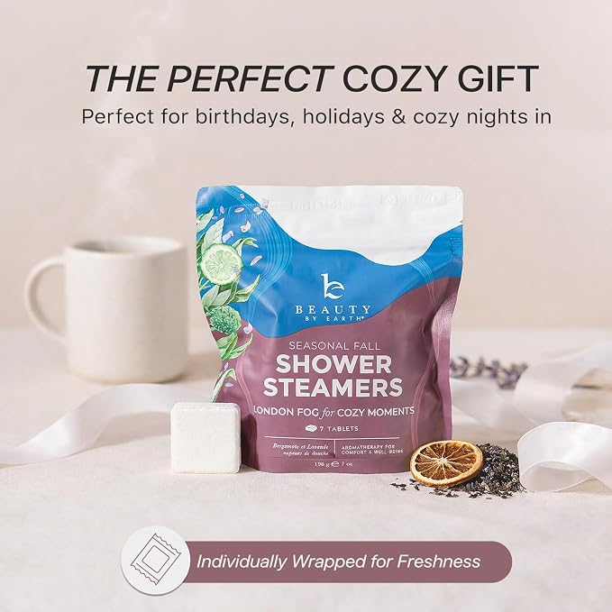 Lavender Shower Steamers Aromatherapy – USA Made with Bergamot Essential Oil, Relaxation Gifts for Women & Men, Self Care Spa Day Essentials, Stress Relief & Relaxing Calming Pamper Gifts