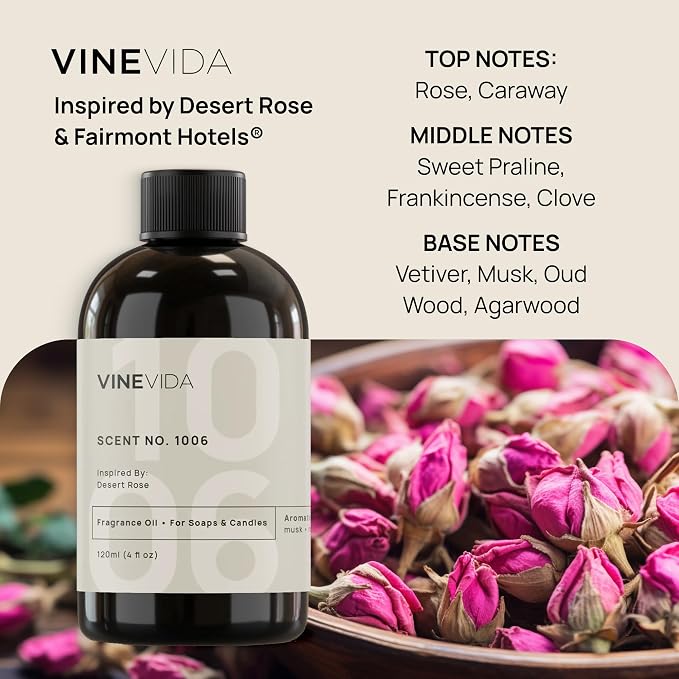VINEVIDA [4oz] Scent No.1006 Fragrance Oil for Candle and Soap Making - Made in USA Natural Candle Scents