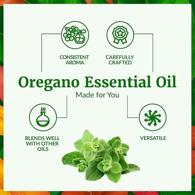 SVA Oregano Essential Oil 4 Fl Oz – for Diffuser, Skin & Hair Care – Ideal for Massage & DIY Blends – with Dropper