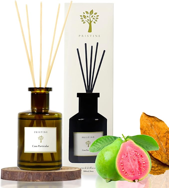 PRISTINE Moroccan Riad/Inspired by Venetian Reed Diffuser for Home | Refreshing Blend of Bergamot, Orange, Earthy Oud Reed Diffuser Set, Oil & Reed Diffuser Sticks | Home & Office Decor