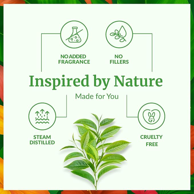 SVA Tea Tree Essential Oil – 1 Fl Oz – 100% Natural Tea Tree Oil - for Diffuser, Hair Care, Face, Skin Care, Aromatherapy, Scalp and Body Massage, Soap and Candle Making – with Dropper