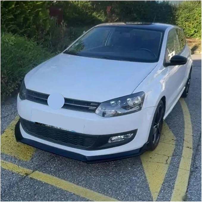 Car Front Bumper Lip Splitter Spoiler Diffuser Body Kits For VW Polo MK5 6R TSI TDI Standard 2009-2014 Pre‑Facelift Black Tuning