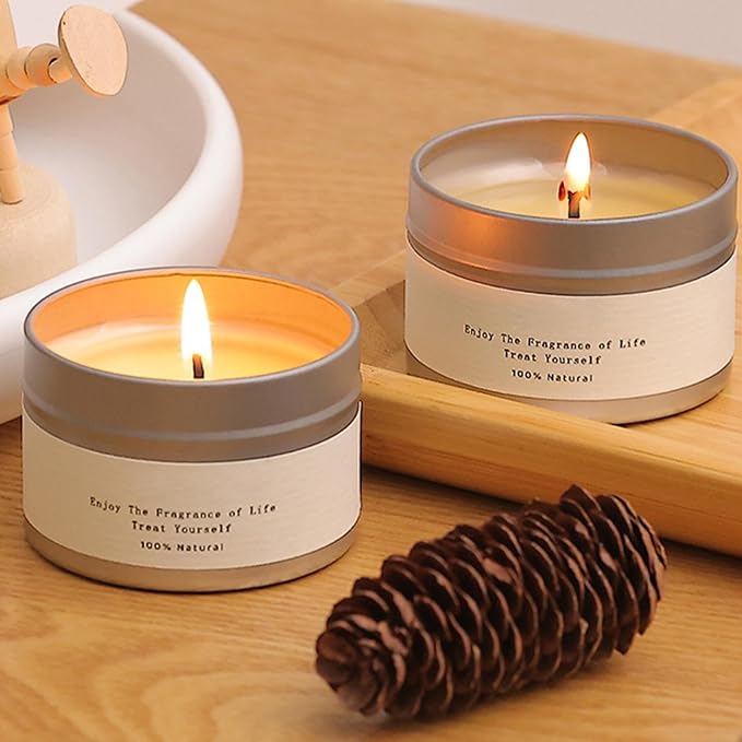 Soy Wax Candle, Aromatherapy Scented Candle, Long Lasting 20 Hour Burning Cotton Wick, Relaxing Home Fragrance for Bedroom Bathroom Office Meditation Hiking Dinner Table Desktop Decor