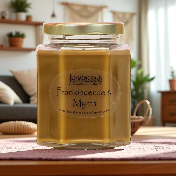 3 Pack - Frankincense & Myrrh Scented Blended Soy Candle (8 oz)
