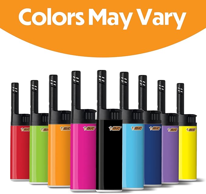 BIC EZ Reach Candle Lighter, The Ultimate Lighter with Wand for Candles, Assorted Colors, 6 Count Pack of Long Lighters for Candles