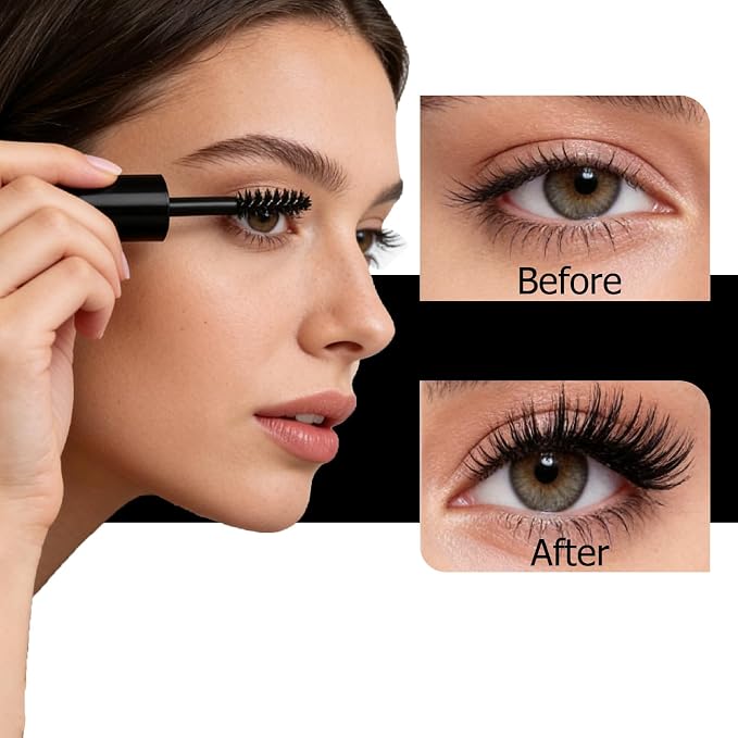 Chedin 30Pcs Empty Mascara Tube and Wand,3ml Mini Eyelash Cream Bottles with Brush Inserts,Small Sample Size Eyelash Care Packing Tube Container for Castor Oil,Home and Travel (Black)
