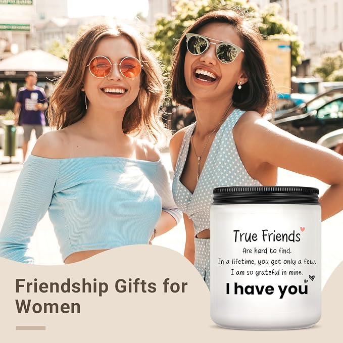 Friend Gifts for Women - Friendship Gifts for Bestie, Christmas Thanksgiving Decor Gift for Friend Woman - Lavender Scented Candle