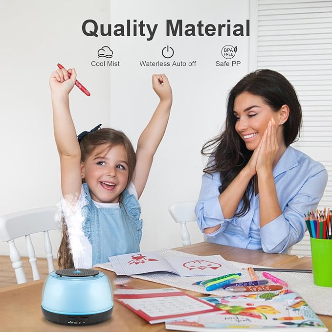 Marchred 300ML Essential Oil Diffuser - 8-Hour Aromatherapy with Remote Control, 7-Color LED Lights, 4 Timer Settings for Home
