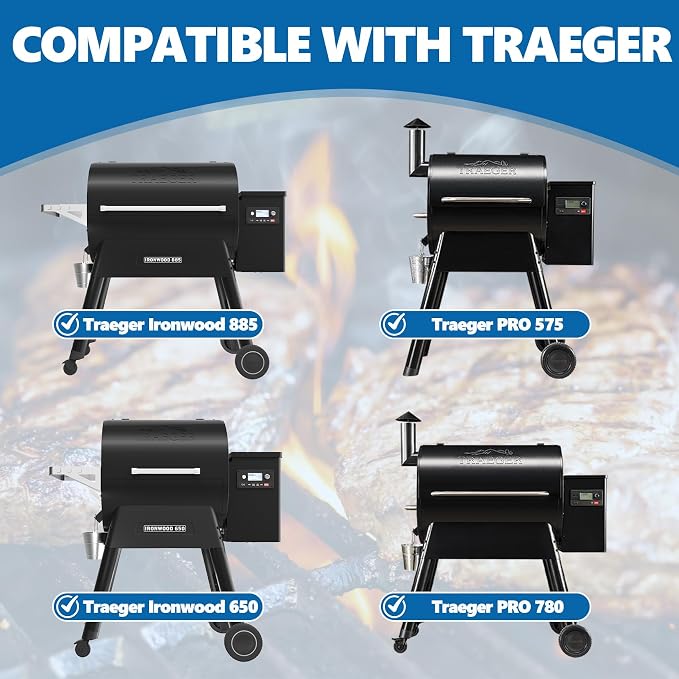 SafBbcue Heat Baffle Diffuser Replacement for Traeger Ironwood 650/885 Pellet Grill Parts, Replace for Traeger PRO 575/780 Pellet Grill Heat Baffle Diffuser Parts, Heavy Duty Steel