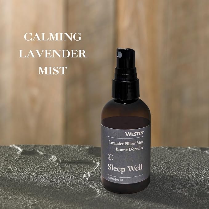 Westin Hotels Sleep Well Pillow Mist | Calming Lavender Essential Oil Spray for Relaxation & Better Sleep | Aromatherapy Linen & Pillow Spray | 3 oz
