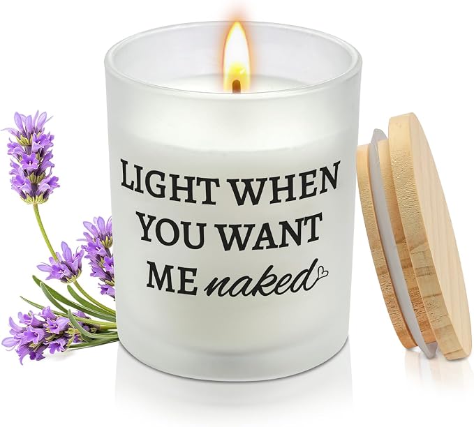 Mens Valentines Day Gifts for Him Boyfriend from Girlfriend,Funny Anniversary Couple Gifts for Men Husband from Wife,Romantic Birthday Galentines Lavender Candle Gift Decor for Home Office Spa Relax