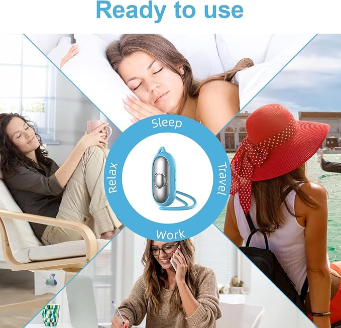 Handheld Relaxation Device – Dual-Mode Gentle Pulse Wellness Tool for Adults & Kids, Portable Sleep Device, Supports Calm Focus & Better Rest, USB-C Rechargeable (Blue)