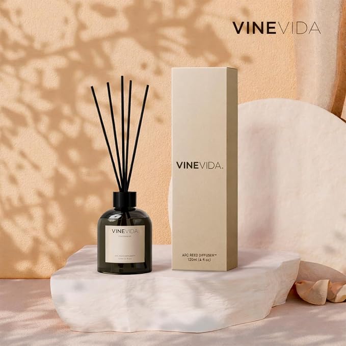 VINEVIDA Reed Diffuser Fresh Balsam | Diffuser Reed for Home & Bathroom | Long-Lasting Scent Sticks Set | Oil Stick Diffuser | Bathroom Scent