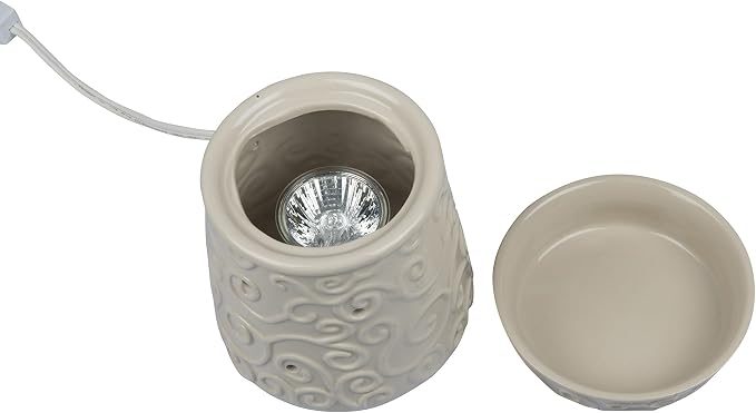 D'Eco Fragrance Wax Melt Warmer - Electric Scented Tart & Candle Warmer w 4 Cinnamon Cubes- Plug-in Halogen Bulb Melts Cubes & Fills Room w Fresh Scents & Night Light Glow- Holiday Xmas Must Have Gift