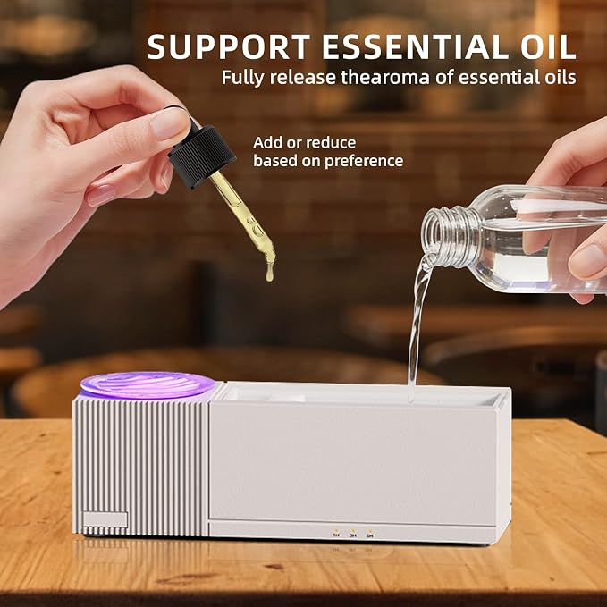 Starry Sky Aroma Diffuser with Flame Effect, 150ml Ultrasonic Essential Oil Humidifier, 7 Colors LED, Remote Control, Timer, Ultra-Quiet for Bedroom, Office, Home Relaxation (White)