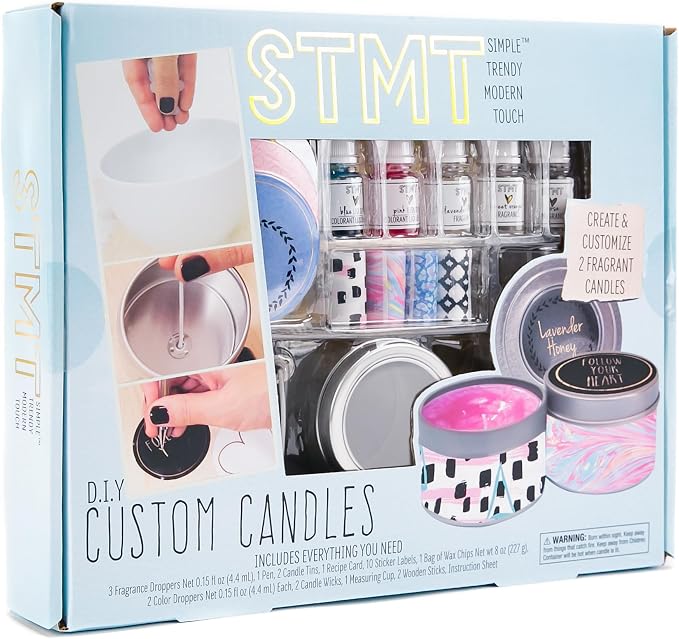STMT D.I.Y. Custom Candles, Candle Maker Kit, DIY Candle Making Set, Make Your Own Candle Starter Kit for Kids, Ages 8+, Colors may vary