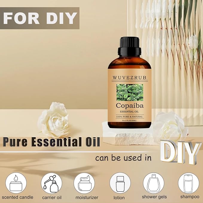 Copaiba Essential Oils, 60ML Pure and Natural Essential Oil for Aromatherapy Diffuser - Copaiba /2 Fl Oz