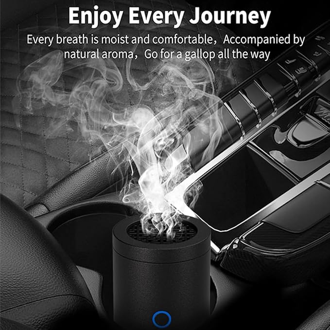 Portable Incense Burner, Mini USB Type-C Charging Car Aromatherapy Diffuser, 7.8 * 7.8 * 9.6cm Charcoal Igniter, Burning Time 120 Seconds Best Arabian Gift (Black)