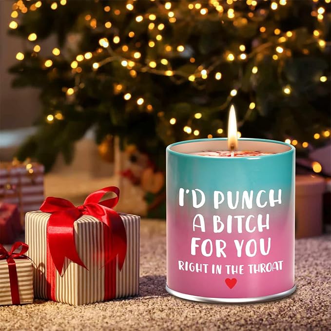 Scented Candle Birthday Gifts for Women - Valentines Galentines Day Gifts for Her Girlfriend Mothers Day Christmas Stocking Stuffers for Sister Friendship Funny ldeas White Elephant