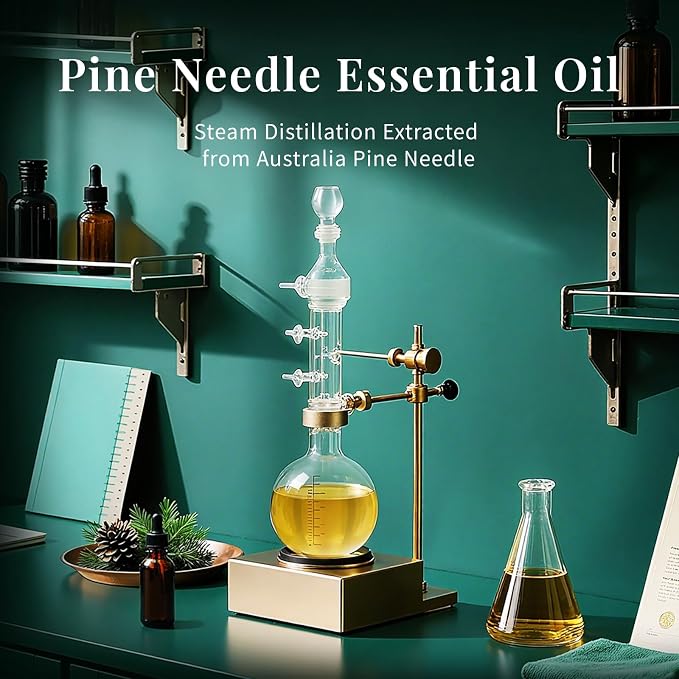 SU JUABA 4 Fl Oz Pine Needle Essential Oil, Aromatherapy Oil for Diffuser, Skin, Hair, Candle & Soap Making - 118ML