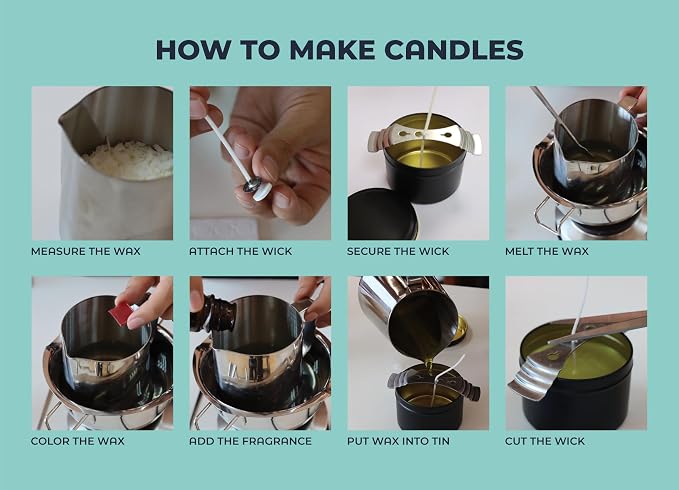 VViViD Candle Wick Base 260 pcs, DIY Candle Making Metal Sustainer Tabs, in A Wax Melting Bag