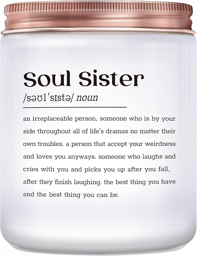 Sister Gifts, Sister Birthday Gift from Sister, Mothers Day Christmas Birthday Gifts for Big Sister, Little Sister, Unique Candle Gift for Women - Lavender Scented Candle