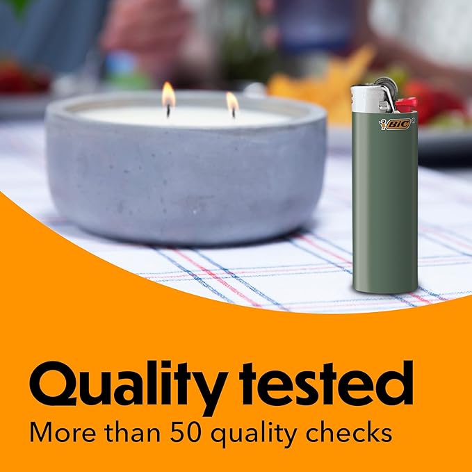 BIC Maxi Pocket Lighters, Safe and Reliable, Long-Lasting Pocket Lighters for Everyday Use, Green, 12-Pack