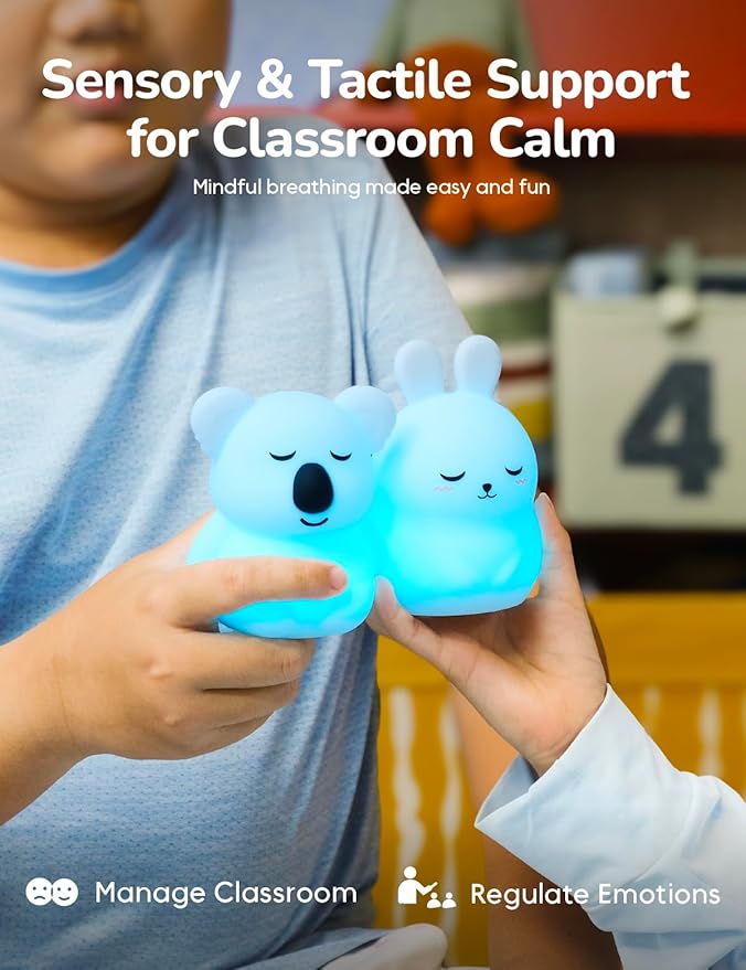 Mini Breathing Pal 'Bonnie' - Mindfulness Breathing Light, Guided Visual Meditation Breathing Light, Anxiety Relief Items for Calm Down Corner/Meditation/Sleep Aid for Adult/Kid