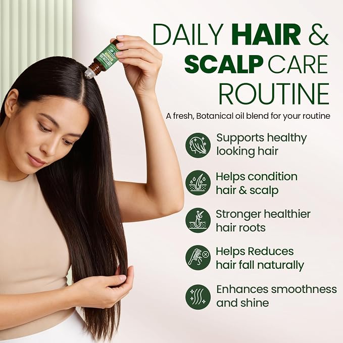 Natural Riches Organic Castor Oil with Rosemary Roll On for Hair Growth & Skin Care - Essential Oil Roller for Eyebrows, Eyelashes - Cold Pressed & Hexane Free Formula - 1 fl oz