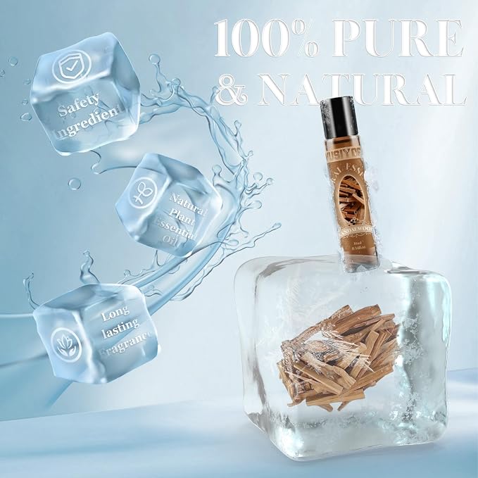 Sandalwood Essential Oil 10ML - 100% Pure and Natural Therapeutic Grade Oils for Aromatherapy Diffuser - 0.34 Fl Oz/Sandalwood