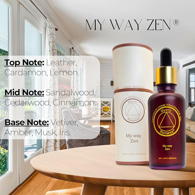 Mystic Romance My Way Zen Premium Home Fragrance Oil - for Aroma Oil Diffusers and Burner Oil Lamps (100ml, Glass) (Pack of 2)