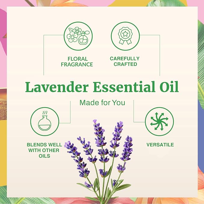 SVA Lavender Essential Oil 4 Fl Oz – for Diffuser, Skin & Hair Care – Ideal for Massage & DIY Blends – with Dropper