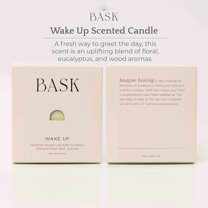 Relaxing Candles for Home by BASK - Scented Candles - Winter Candles - Gifts for Women and Men - Scent: Wake Up