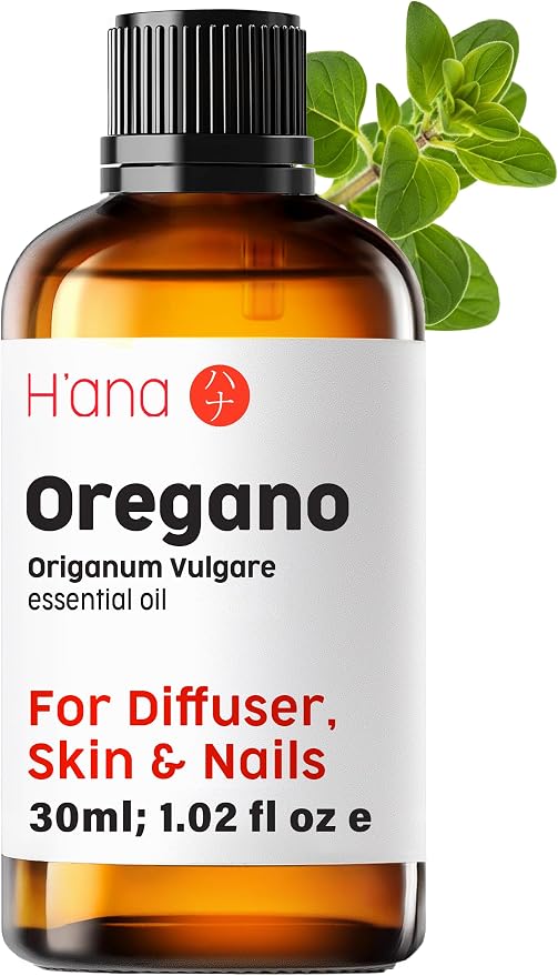 H'ana Oregano Oil - 1.02 Fl Oz Oregano Essential Oil for Hair, Skin, Diffuser, Aromatherapy & DIY