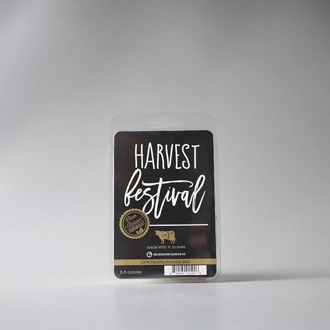 Milkhouse Candle Company Harvest Festival Soy Wax Melts - Cinnamon Stick | Clove | Warm Vanilla Scented - 5.5 oz, Hand-Poured, Premium Fragrance Oil, Made in the USA