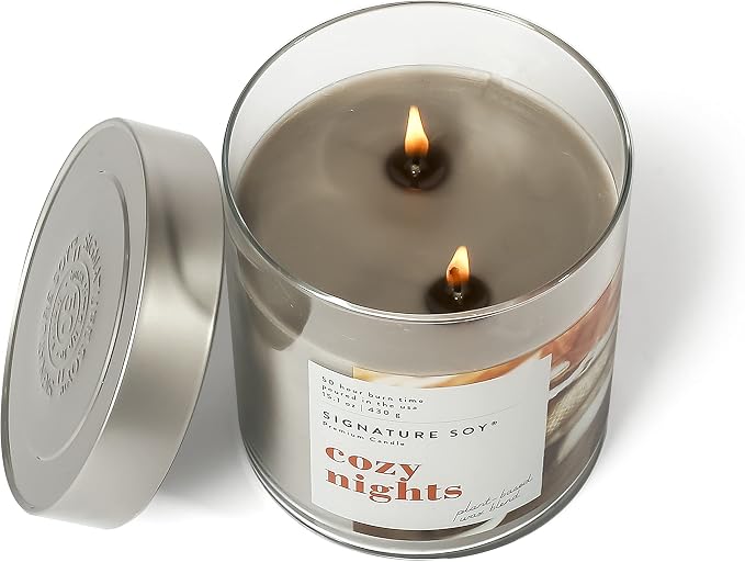 Signature Soy Lidded Cozy Nights Scented Candle Large Jar