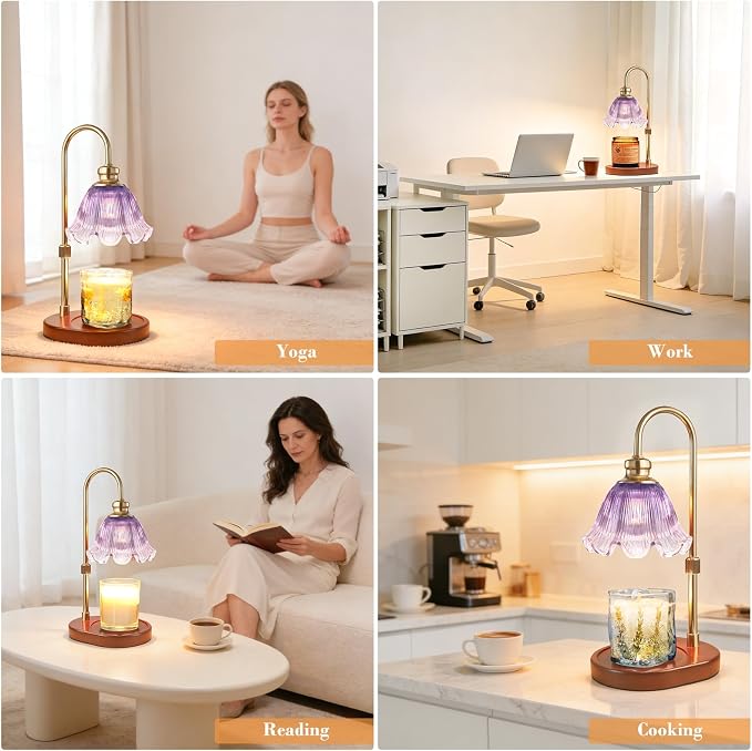 Candle Warmer Lamp with Timer, Christmas Decorations Indoor, Birthday Gifts for Women Mom, Warming Gifts for Office, Dorm, Apartment & New Home Decor
