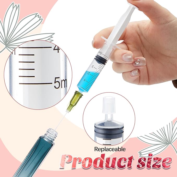 Geiserailie 6 Packs 5ml Perfume Refill Tools Kit, Perfume Syringe Refill Set with Plastic Tube, Mini Fragrance Transfer Tool for Travel Refillable Liquid, Cologne Fragrance Refilling (Clear)