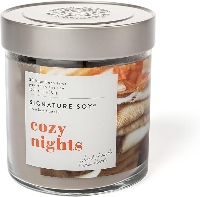 Signature Soy Lidded Cozy Nights Scented Candle Large Jar